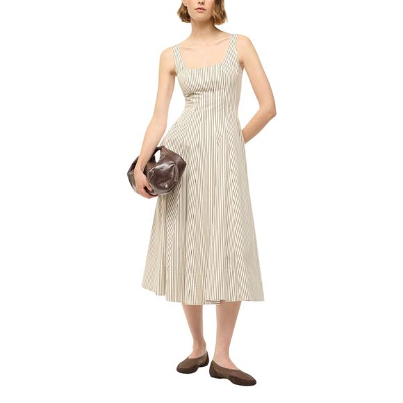 Staud 'Wells' Ivory Cotton Dress Size 0 - Picture 1 of 6